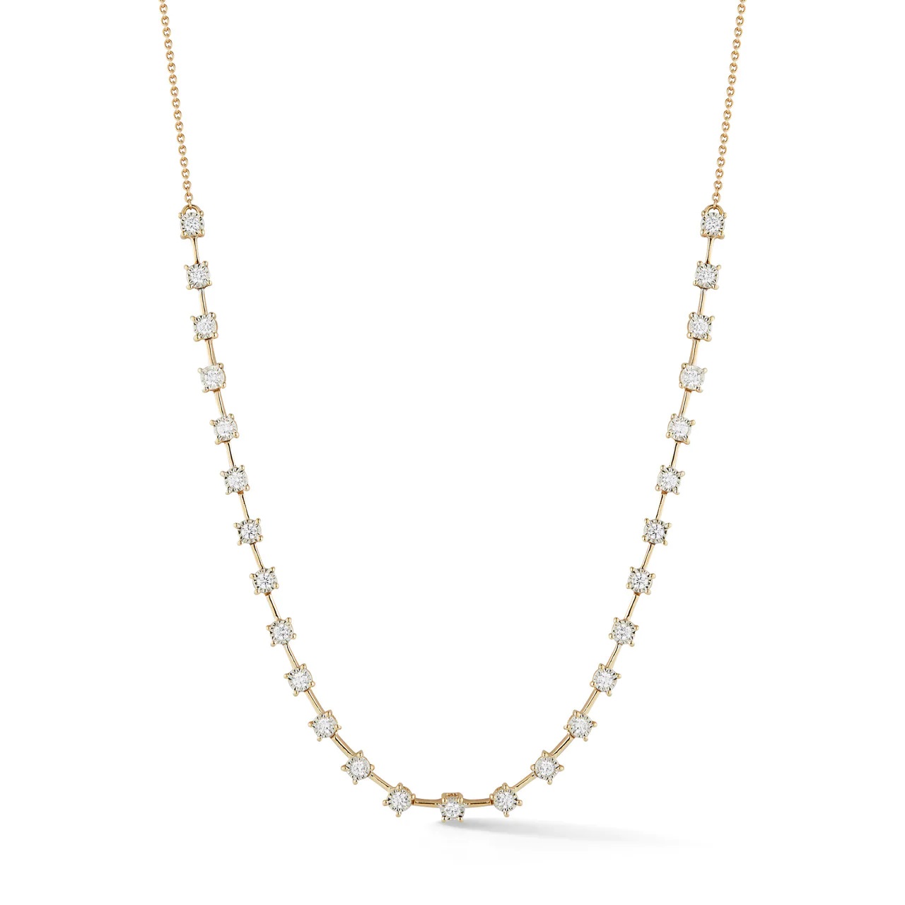 14K Yellow Gold Diamond Tennis Necklace – Elleard Heffern Fine Jewelers