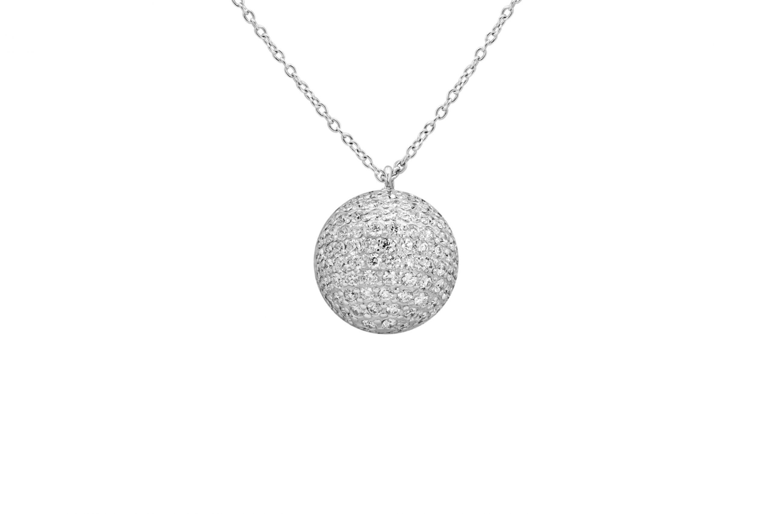 Diamond Enamel Tennis Ball Pendant - Studiomargaret