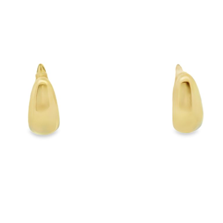 18K Yellow Gold Pair of Hoop Earrings (13.5x17.5mm) with 7mm Width