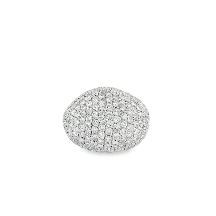 18K Yellow Gold "Golden Stones Ring" With Matte Finish And Pave Set W/170 Rd Dia 2.05ctw