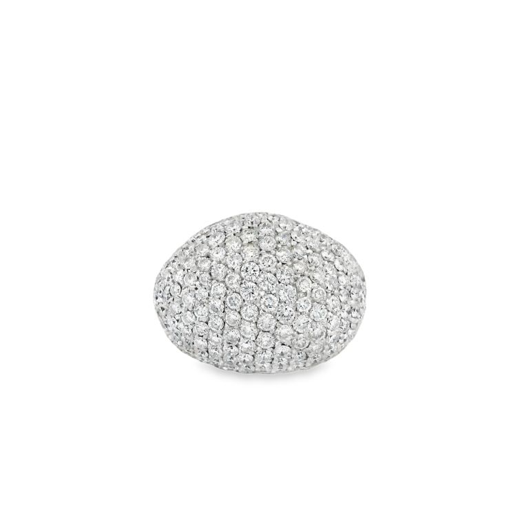 18K Yellow Gold "Golden Stones Ring" With Matte Finish And Pave Set W/170 Rd Dia 2.05ctw