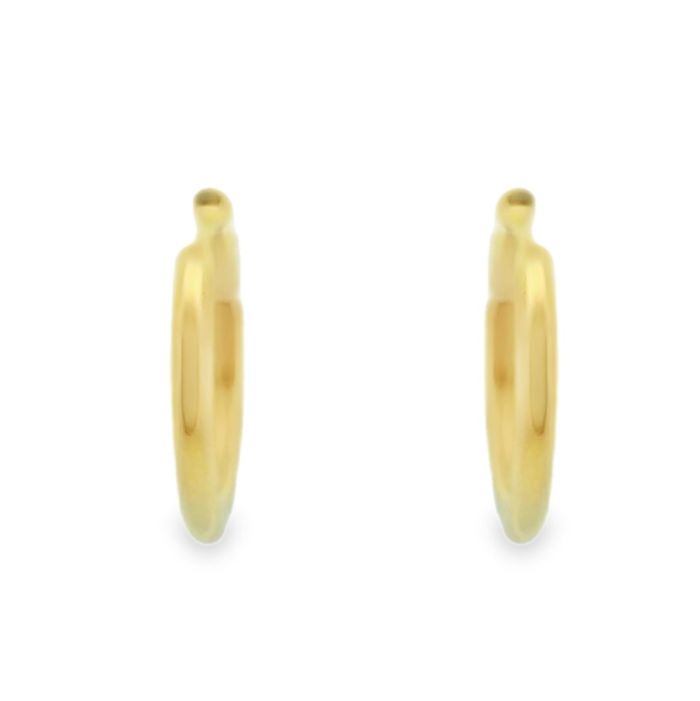 18K Yellow Gold 16Mm Hoop Earrings