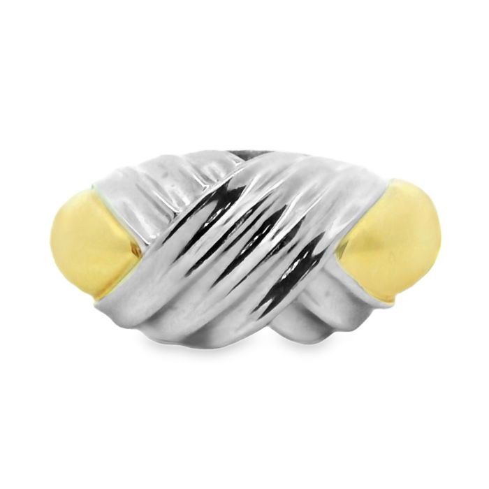 18K Yellow Gold / Platinum Turban Ring
