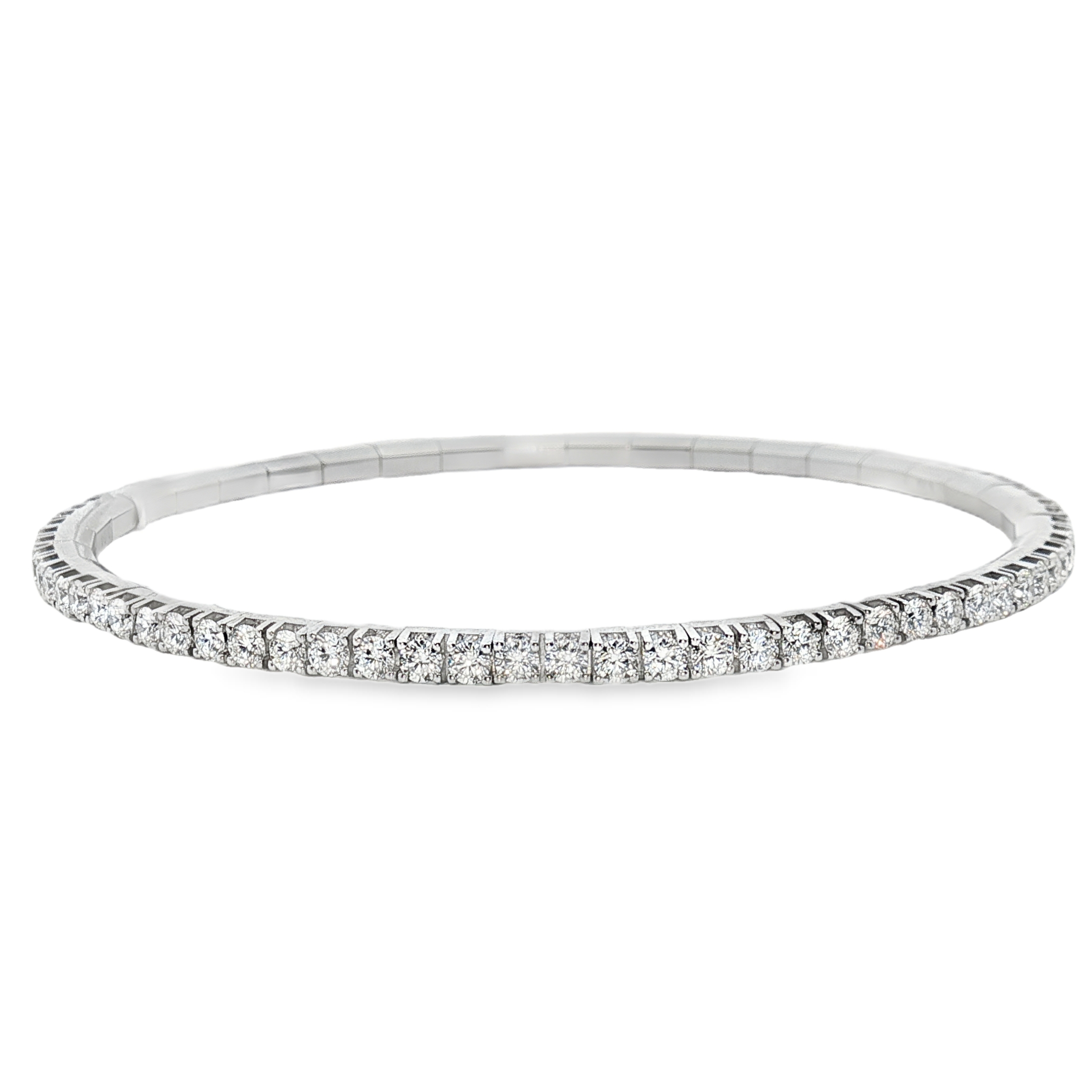 18K White Gold Diamond Stretch Bracelet