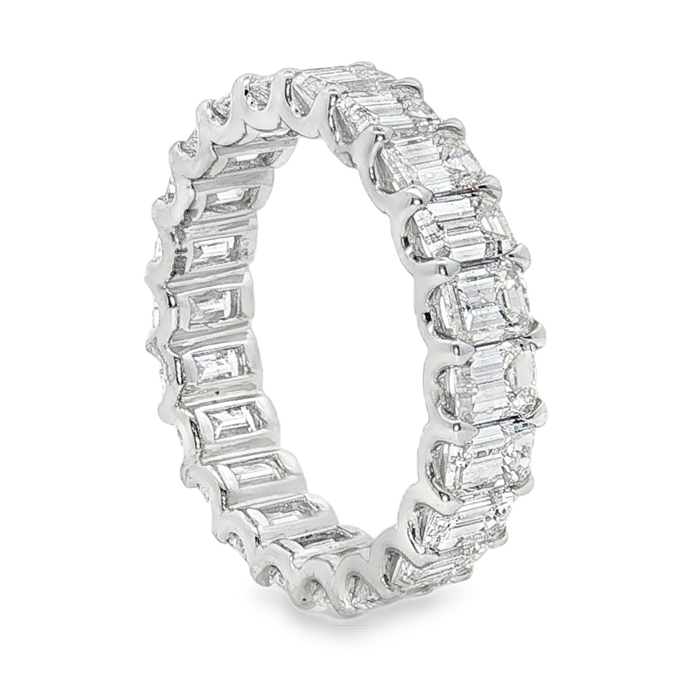 18K White Gold Diamond Eternity Band - Image 2
