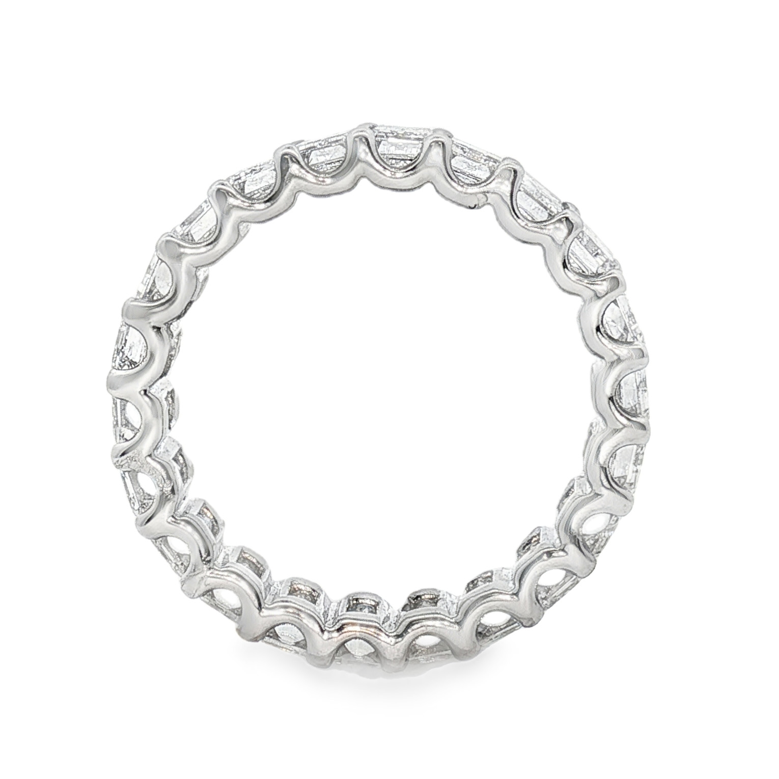 18K White Gold Diamond Eternity Band - Image 3