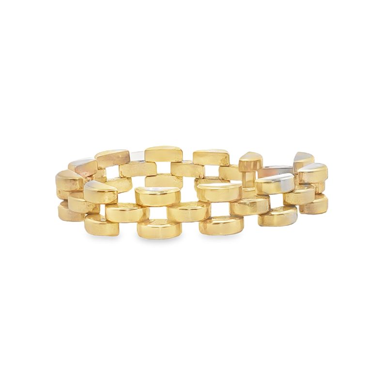 14K Yellow Gold Square Link Bracelet
