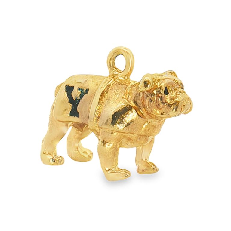 14K Yellow Gold Yale Bulldog Charm