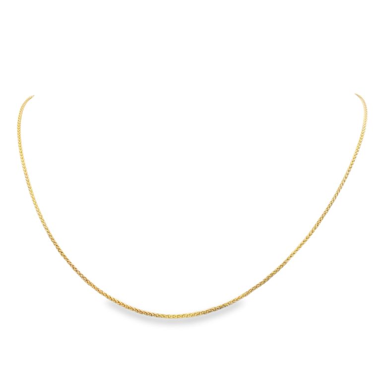 18K Yellow Gold 22" Wheat Chain