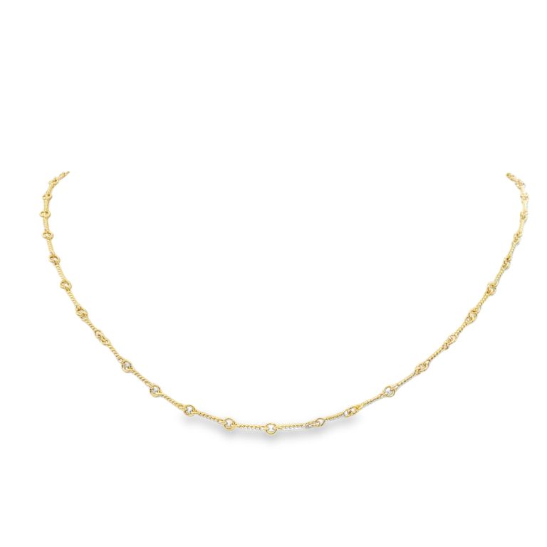 18K Yellow Gold Lili Twisted High Polish Chain