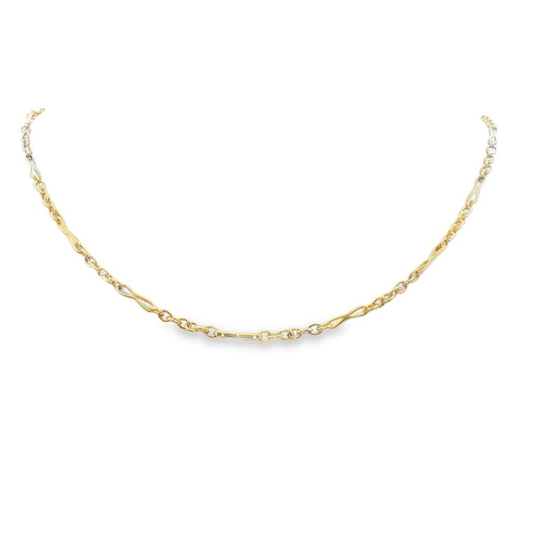 18K Yellow Gold Big Bow High Polish Chain