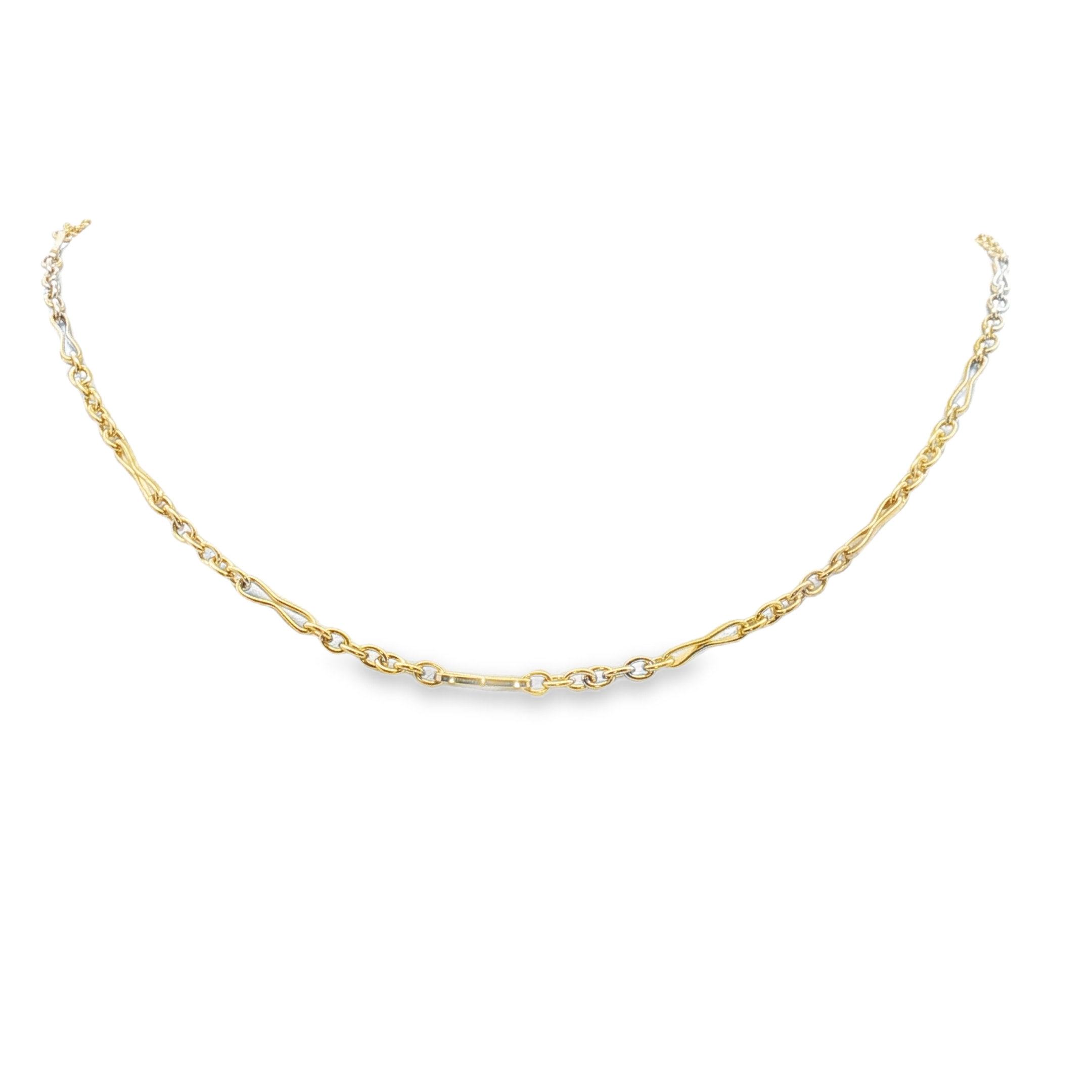 18K Yellow Gold Big Bow High Polish Chain