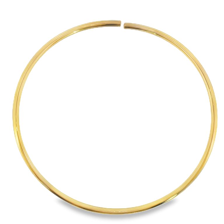 18K Yellow Gold Choker Collar Necklace