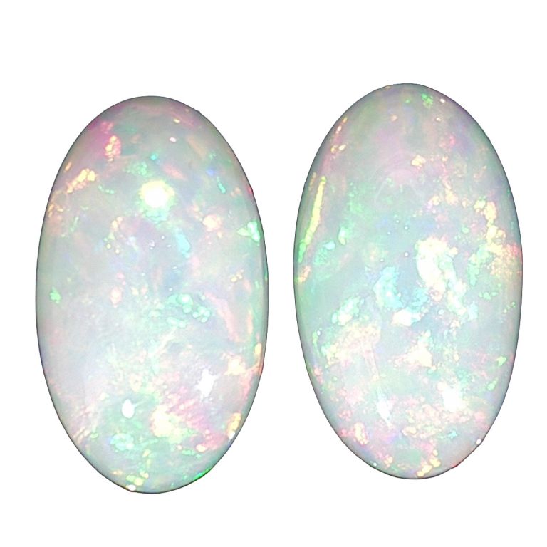 Pair of Oval Cut Ethiopian Opals