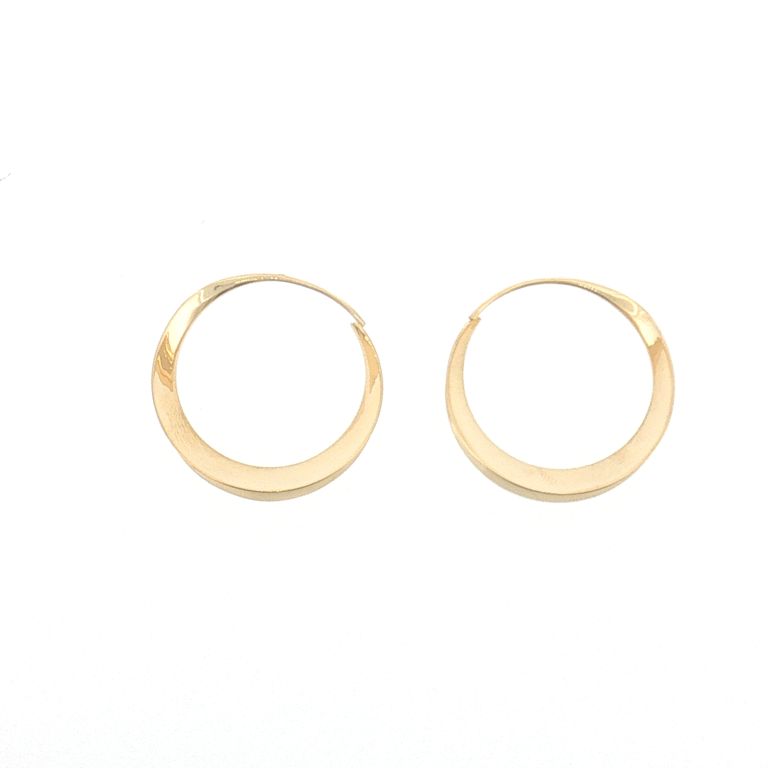 Pair of 18k yellow gold Michael Good open hoop earrings.