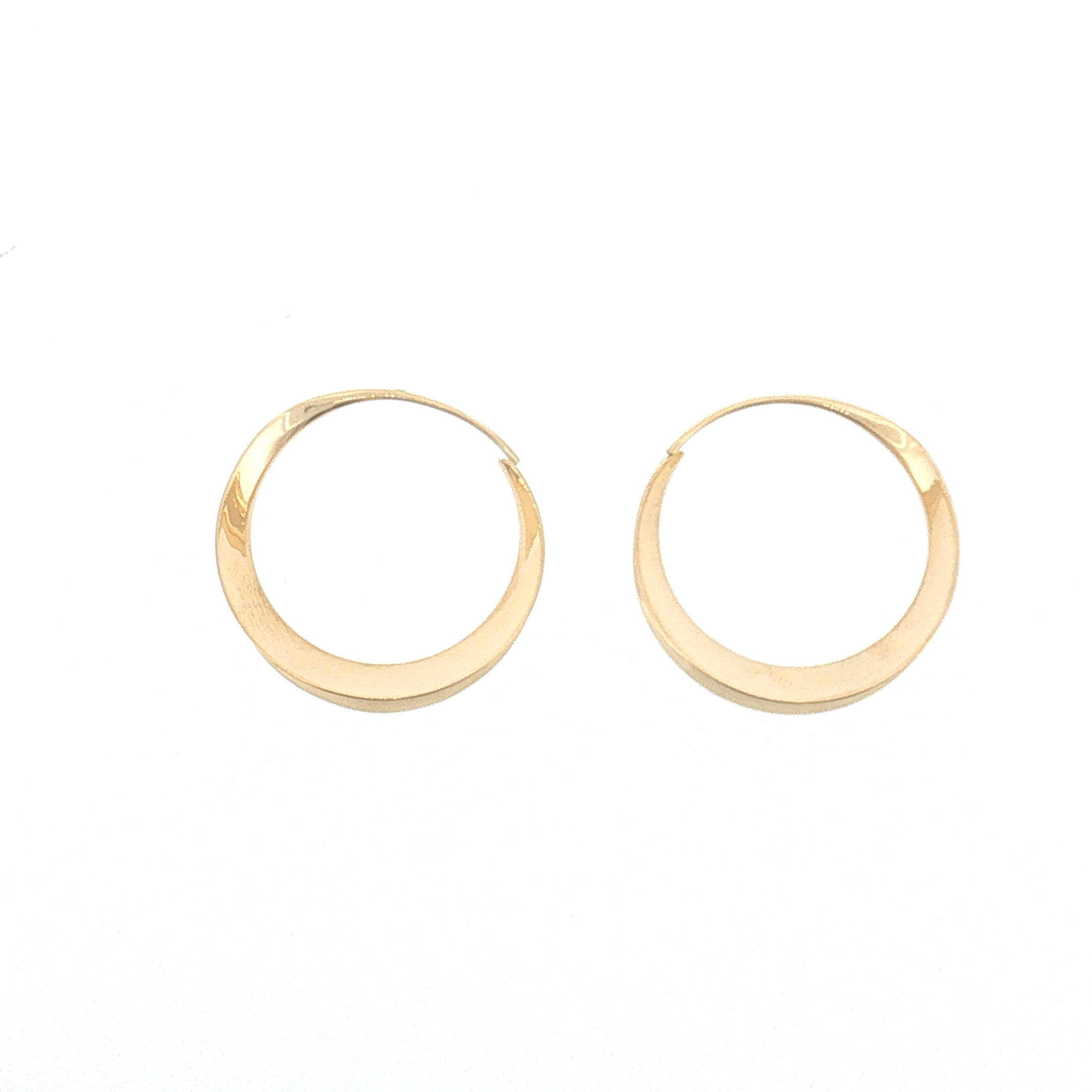 Pair of 18k yellow gold Michael Good open hoop earrings.