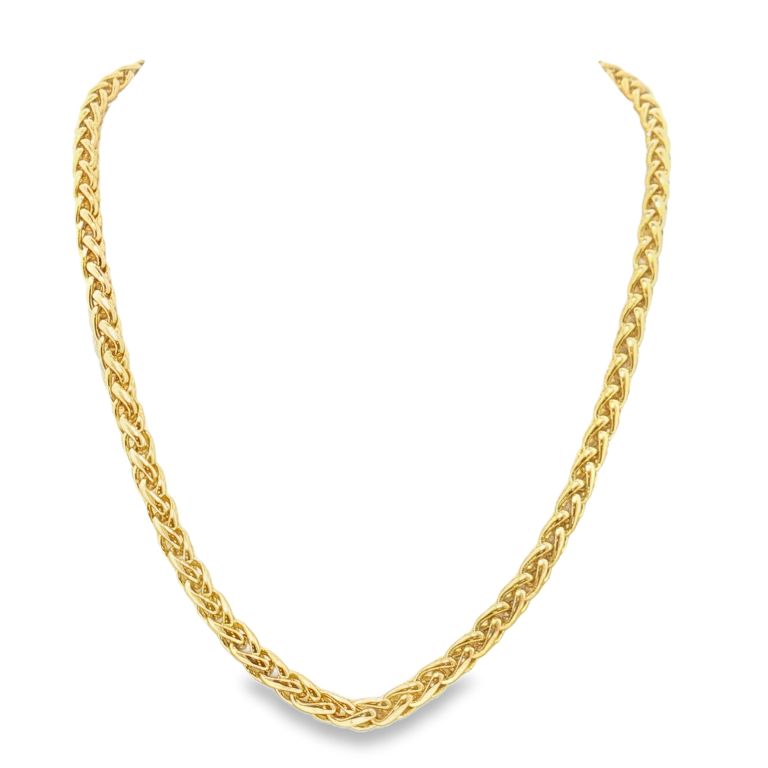 14k yellow gold Italian woven (hollow) necklace