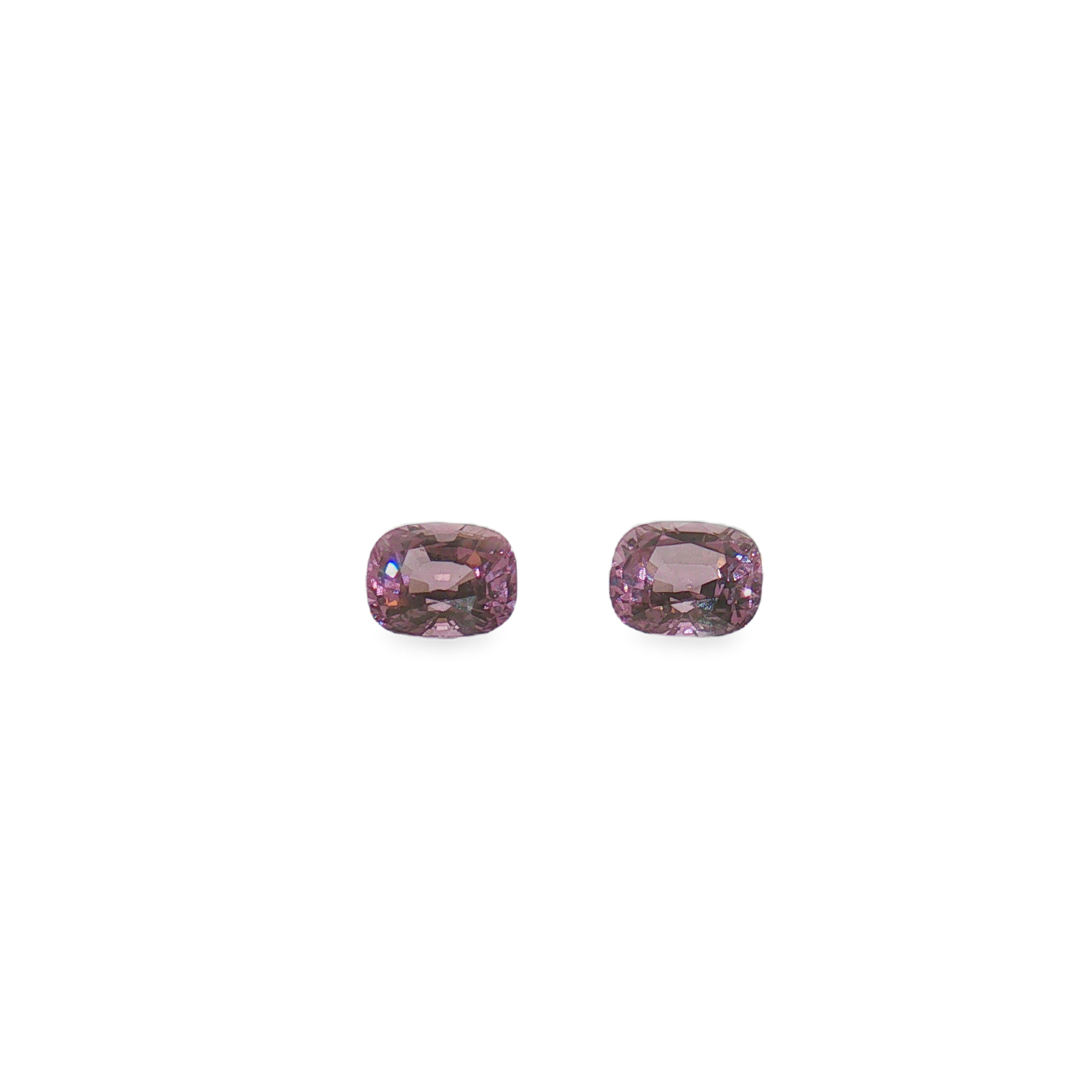 Pair of Cushion cut lavender spinel (2.16ctw)