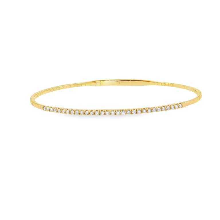 14k yellow gold bracelet with 30 Round diamonds (0.33ctw)(GH/SI)
