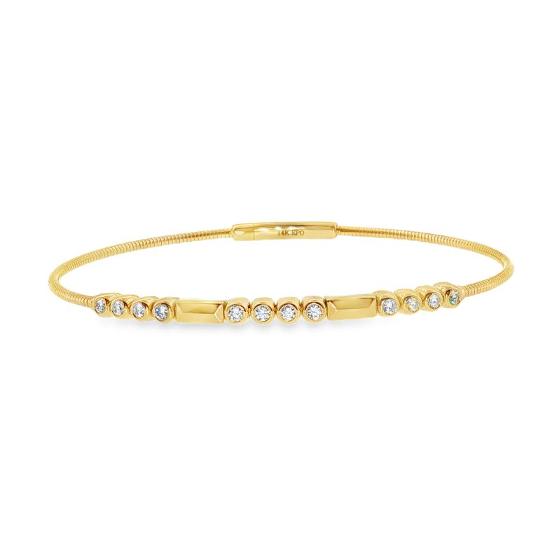14k yellow gold bracelet with 12 Round diamonds (0.27ctw)(GH/SI)