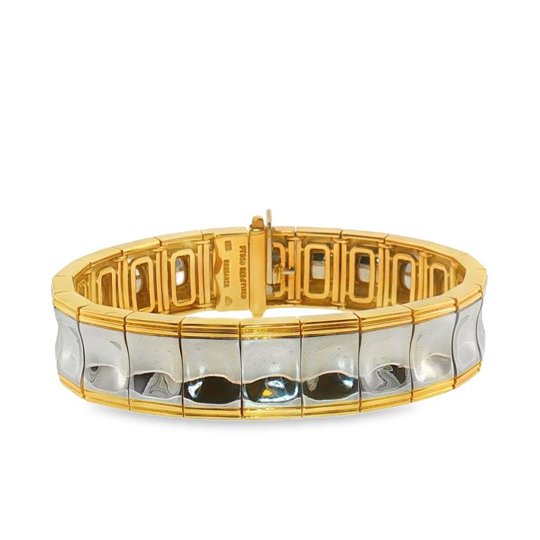 18K Yellow Gold and Platinum Monaco Bracelet